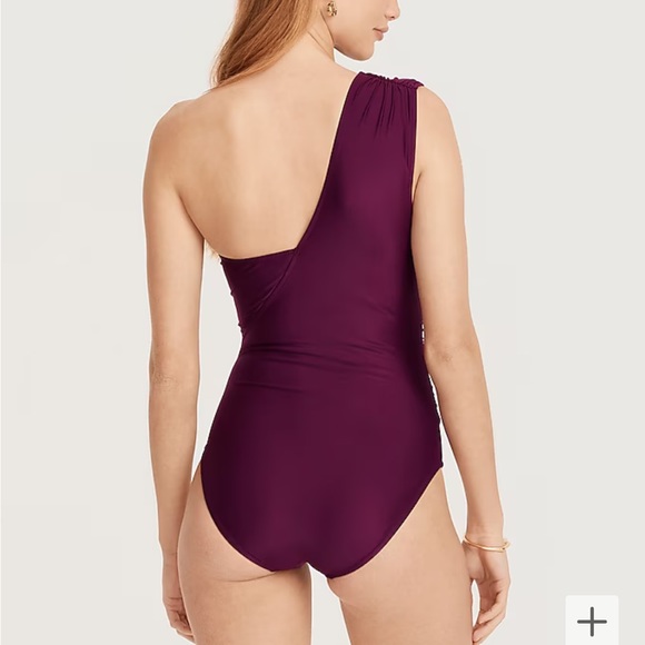 J Crew One shoulder Ruched Swimsuit - Picture 5 of 6